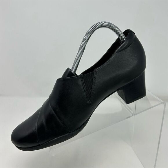 Clarks Unstructured Black Leather Slip-On Comfort Loafers Size 11 Casual Comfort - Picture 3 of 15